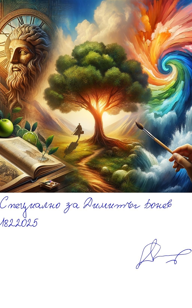 52 стъпки към щастието - 52 стъпки към щастието - Търси вдъхновение навсякъде. - HQ - Подписана илюстрация за Димитър Бонев